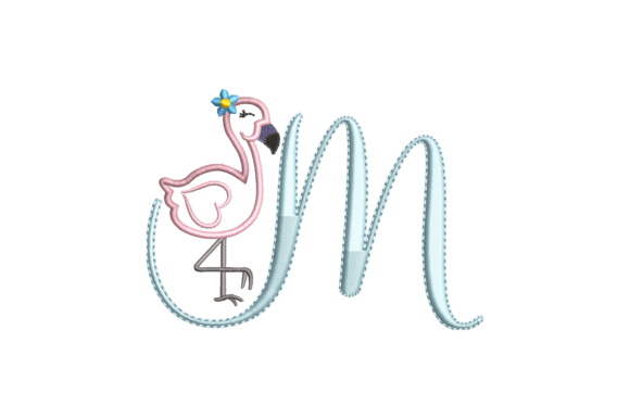Flamingo Alphabet M: A Charming Monogram for Etsy Sellers