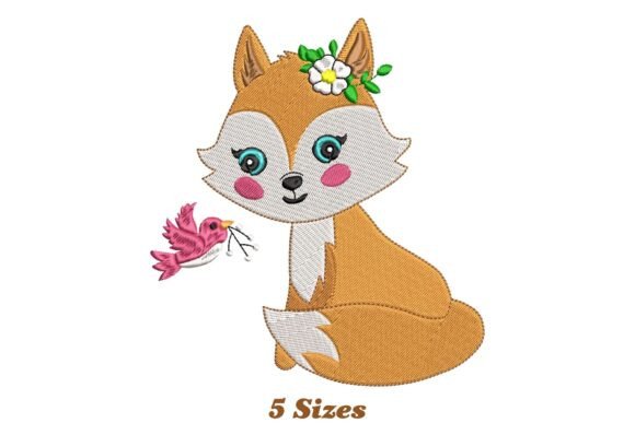 Floral Fox with Bird: A Seasonal Embroidery Gem