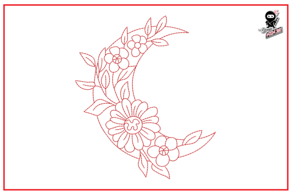 Floral Moon Redwork: A Designer’s Review for Boutique Sweatshirt Embroidery