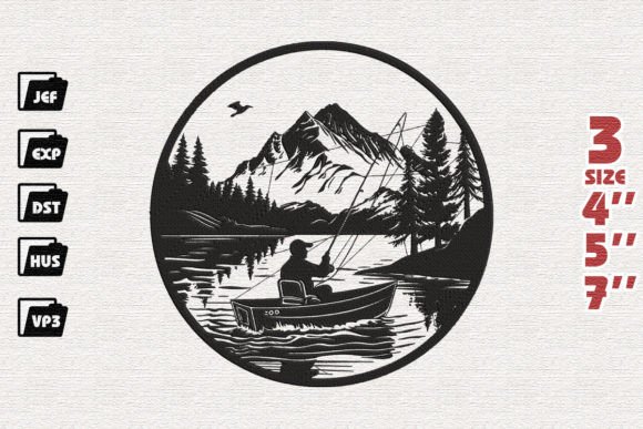 h1Man Fishing: A Seasonal Embroidery Design with Whimsical Appeal/h1