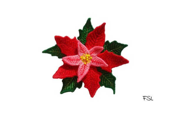 Poinsettia Brooch FSL: A Designer’s Take on Boutique Sweatshirt Embroidery