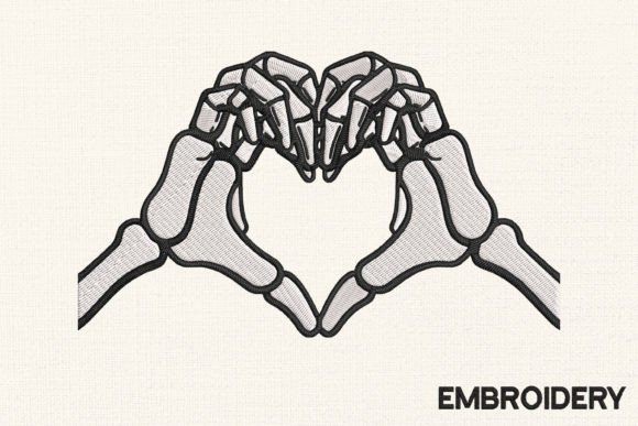 Skeleton Heart Hands: A Seasonal Embroidery Design Review for Holiday Makers